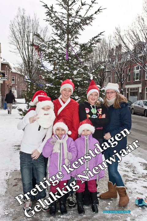 Kerstboom foto’s buurt kinderen 18-12-2010