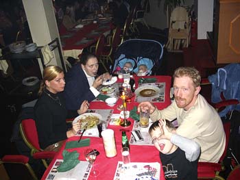 het kerst eten met hermann en gaby 25-12-2004