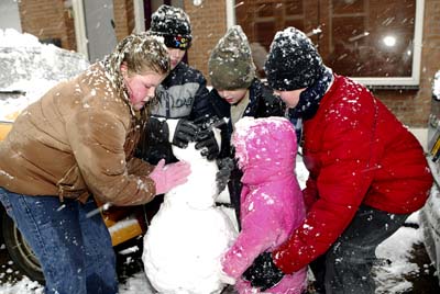 1 Dag sneeuw pret Rozenstraat 08-02-2007