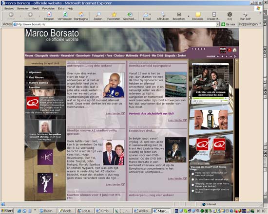 Pssst… kijk eens op www.borsato.nl_ wij staan op de voorpagina van de site 20-04-2005